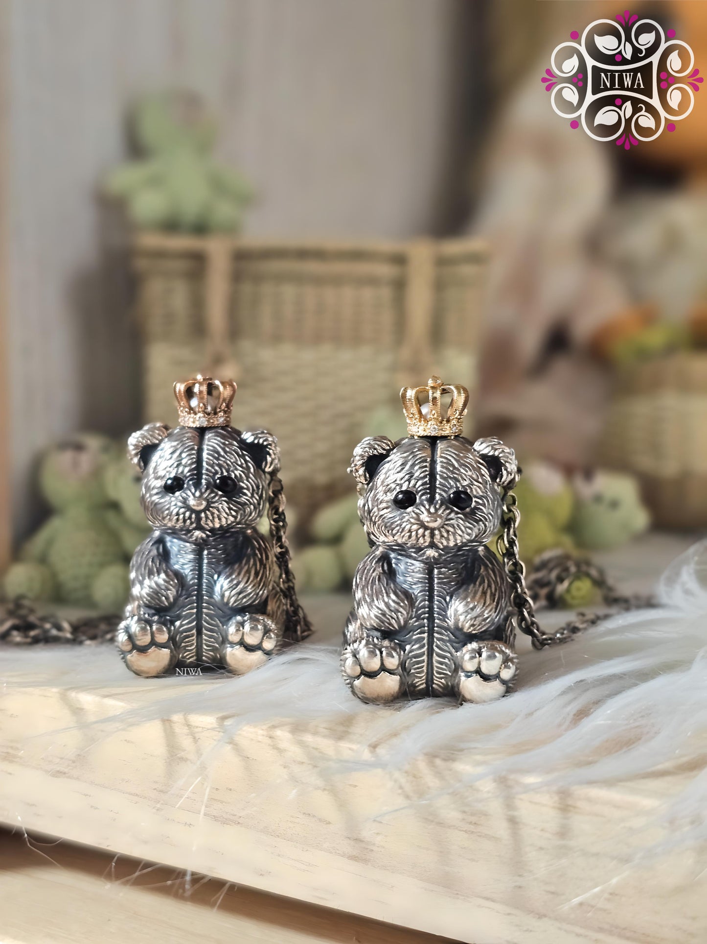 Crown Teddy Bag Twotone Roségold