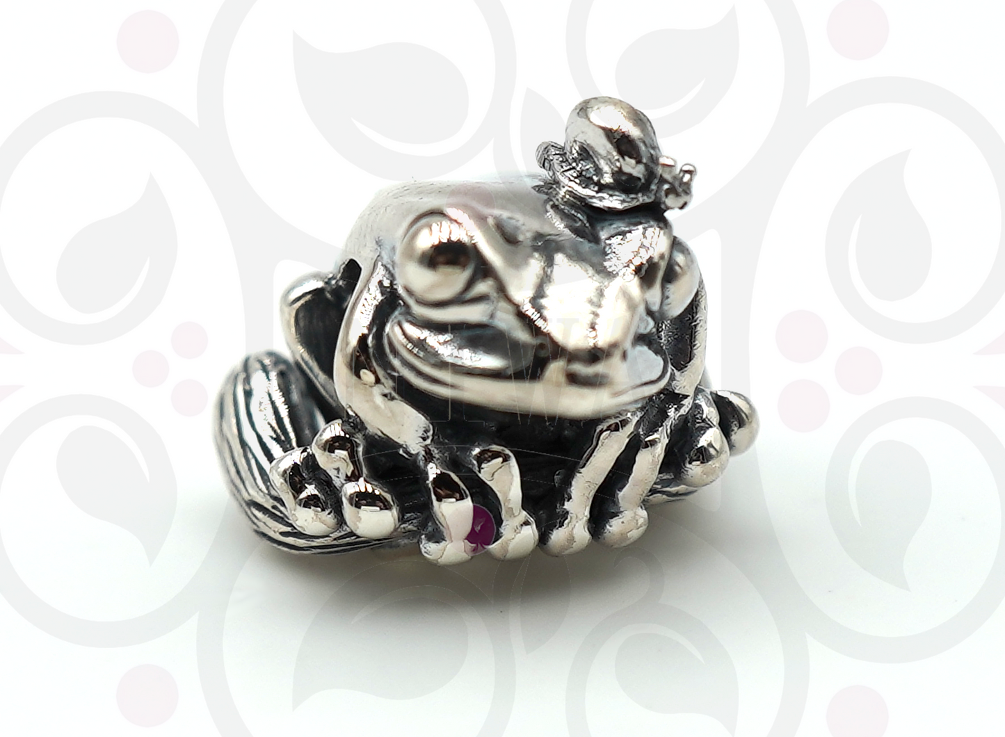 FROG with BABY SNAIL Charm