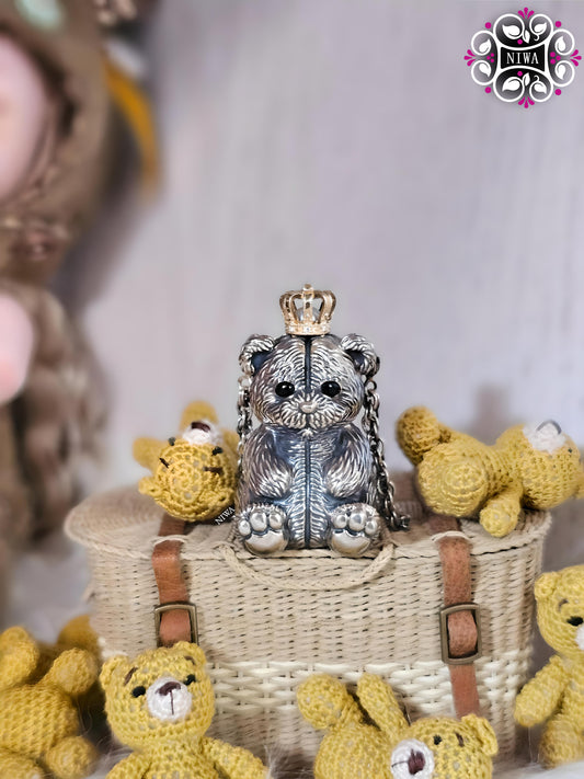 Crown Teddy Bag Twotone yellow gold