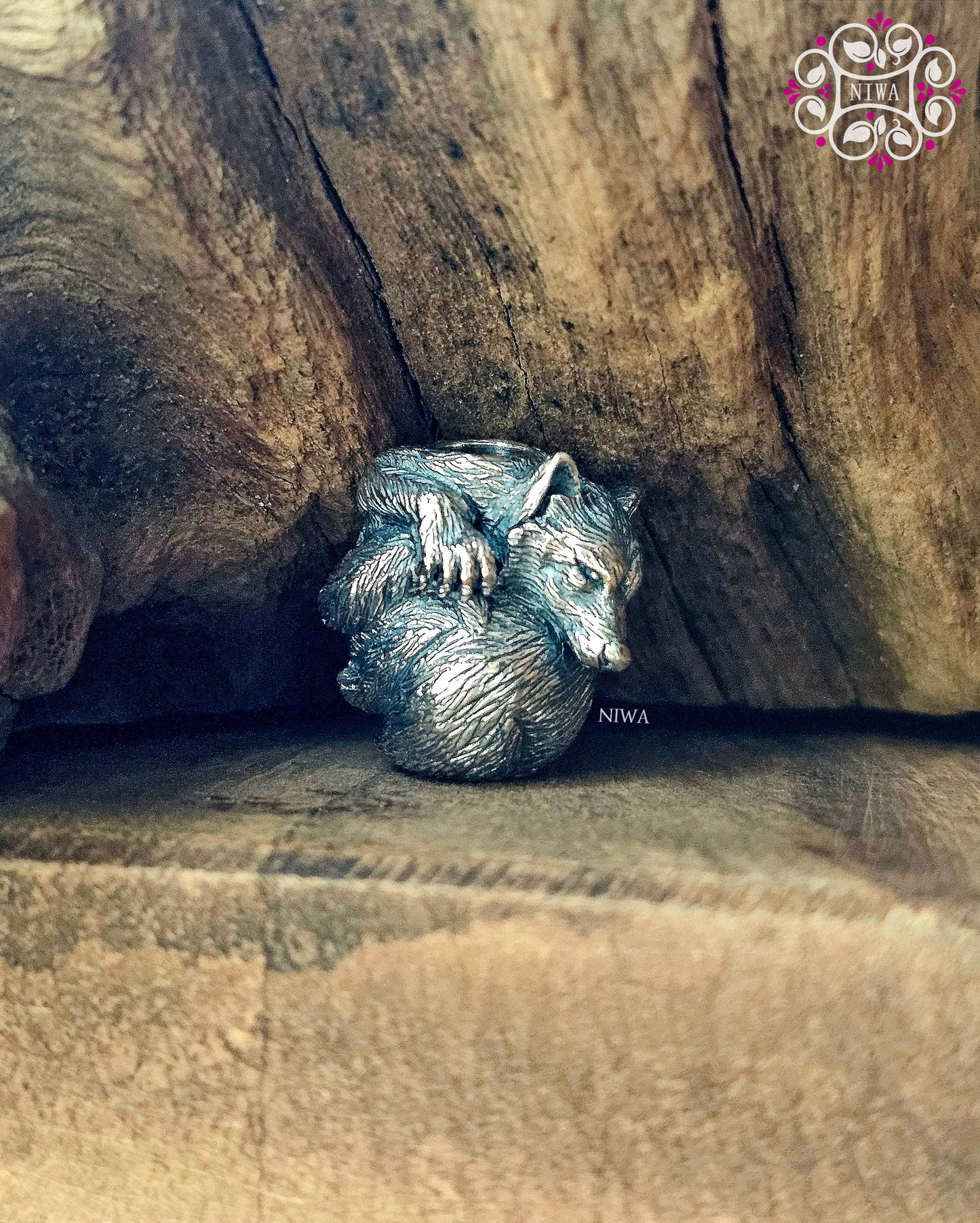 Cuddle Wolf Charm