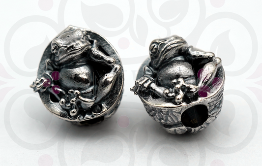 Walnut Frog Charm
