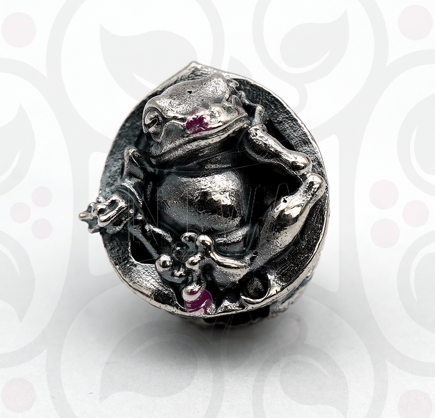 Walnut Frog Charm