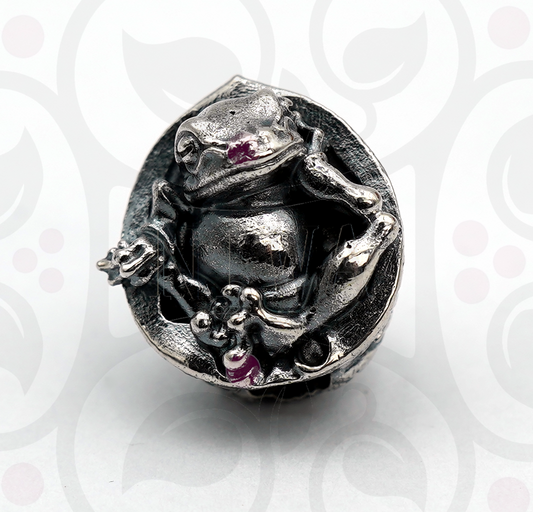 Walnut Frog Charm