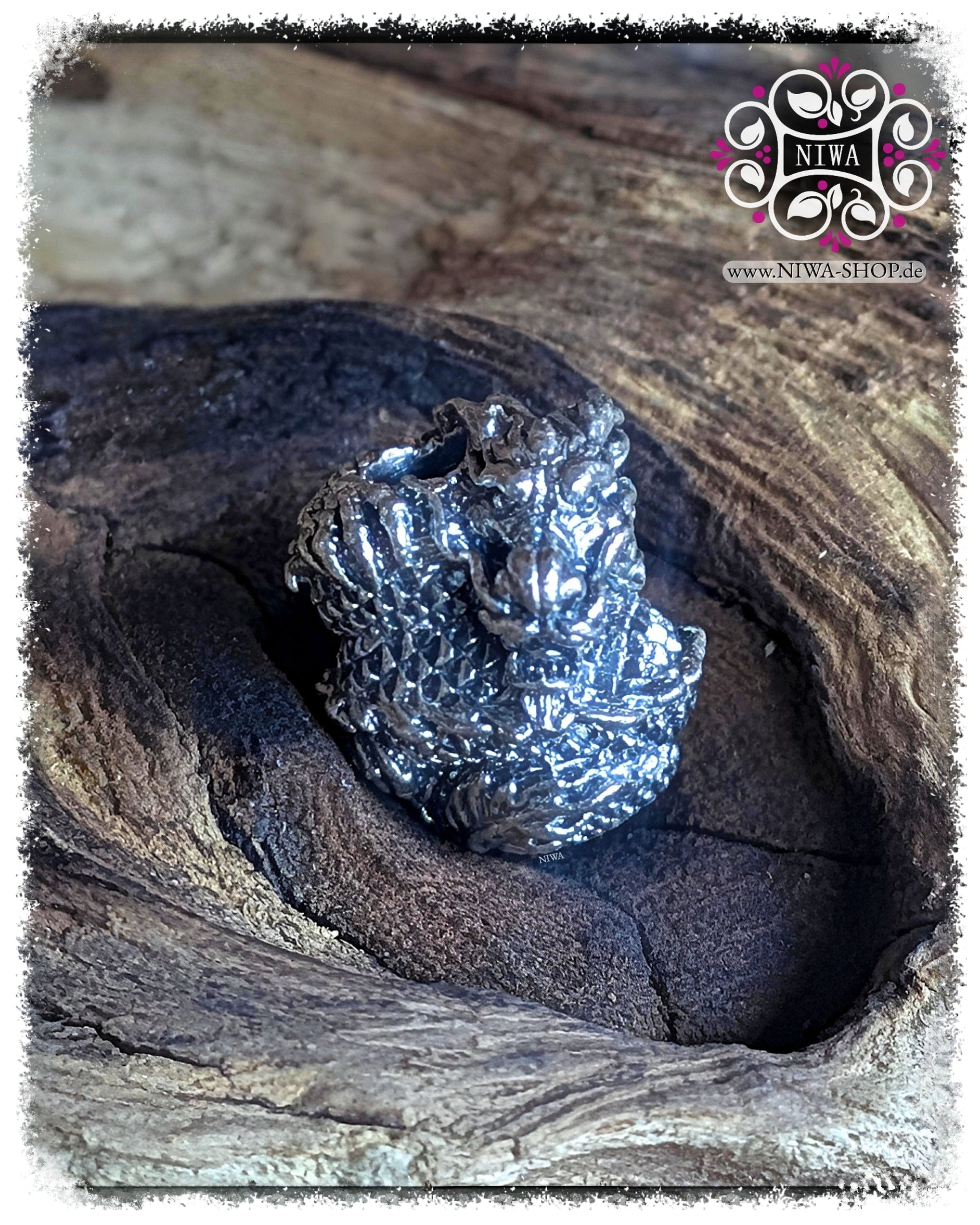 MANGKON DRAGON Charm, 925 SterlingSilber, HIMMAPAN Serie, ASIA Kollektion, MAMA MALA, detailreicher Tempelwächter Drache als Bead